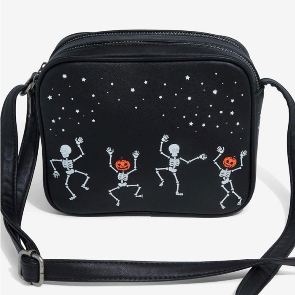Dancing Skeletons Camera Crossbody Bag